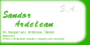 sandor ardelean business card